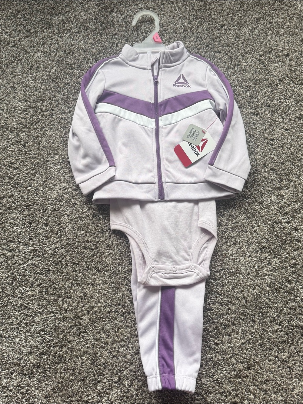 Reebok Lilac and Purple Infant 3-Piece Track Set
